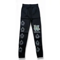 Női fekete vastag elasztikus hosszú leggings