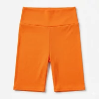 narancssárga női sport short magas derekú bordázott