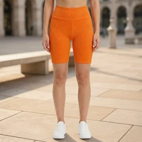 női sport short magas gumis derék