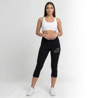 Capri leggings szívecskés love mintával alakformáló-Fekete-S-M