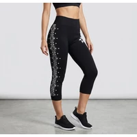 rugalmas női fitness leggings oldal mintás kivitel