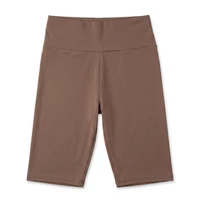 Női barna pamut capri leggings magasított derékkal