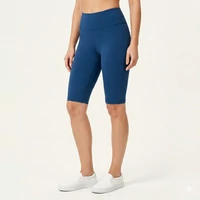 Kék női capri leggings rugalmas pamut anyagból