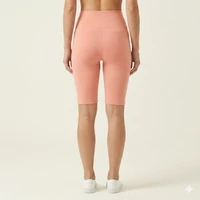 Magas derekú rózsaszín női capri leggings mindennapi viselethez