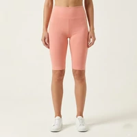 Rózsaszín női capri leggings rugalmas pamut anyagból