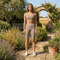 Női szürke leggings capri hosszban puha pamut anyagból