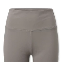 Magas derekú szürke női capri leggings mindennapi viselethez