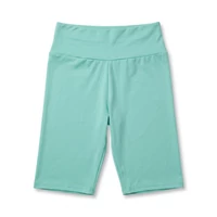 Női zöld pamut capri leggings magasított derékkal