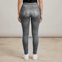 Szürke virág mintás leggings S-L