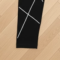 Fekete fehér csíkos leggings XL-XXXL