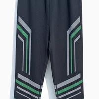 Fekete zöld csíkos leggings