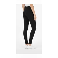 Fekete pamut sztreccs leggings magasított derékkal 8XL-9XL