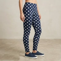 Kék elasztikus anyagú pöttyös leggings S-L