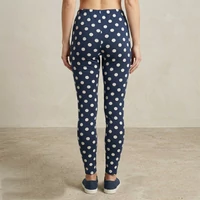 Kék elasztikus anyagú pöttyös leggings S-L