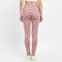 Rózsaszín pöttyös leggings elasztikus anyag XL-XXXL