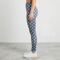 Szürke elasztikus anyagú pöttyös leggings XL-XXXL