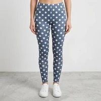 Szürke elasztikus anyagú pöttyös leggings XL-XXXL