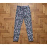 Plüss magasderekű rózsaszín szívecskés leggings