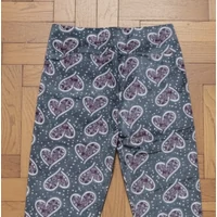 Plüss magas derekú leggings rózsaszín szívecskés XL-XXL
