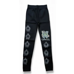 Női fekete vastag elasztikus hosszú leggings