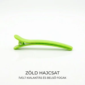 Zöld 12 cm-es hajcsat
