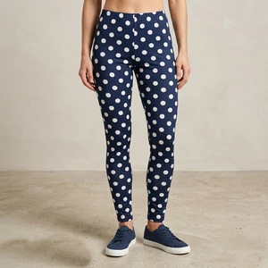 Kék elasztikus anyagú pöttyös leggings