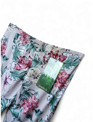 Virágmintás capri leggings női fazonban