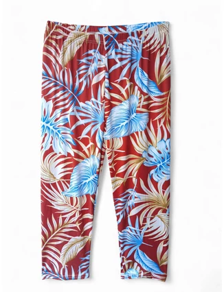 Kényelmes, zseb nélküli leggings rozsdabarna színben
