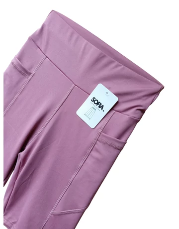Rózsaszín capri halász leggings elöl zsebekkel