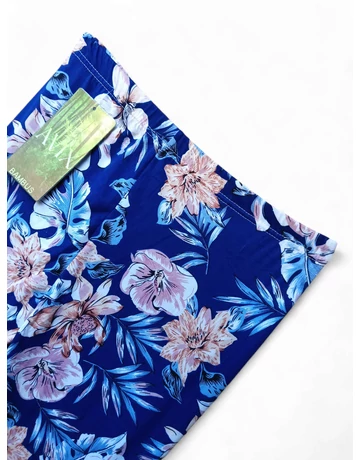 Női capri leggings virágmintás, gumis derékkal. S-M