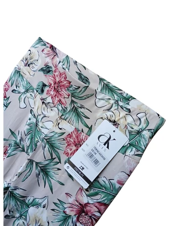 Capri halász leggings magas derékkal és virágmintával S-M