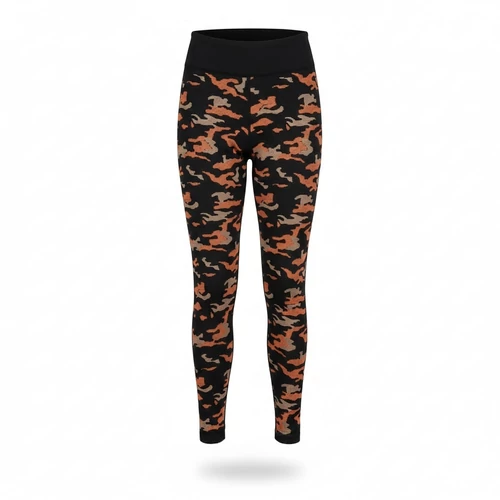 Fekete alapon barna terepmintás hosszú leggings XL-XXL