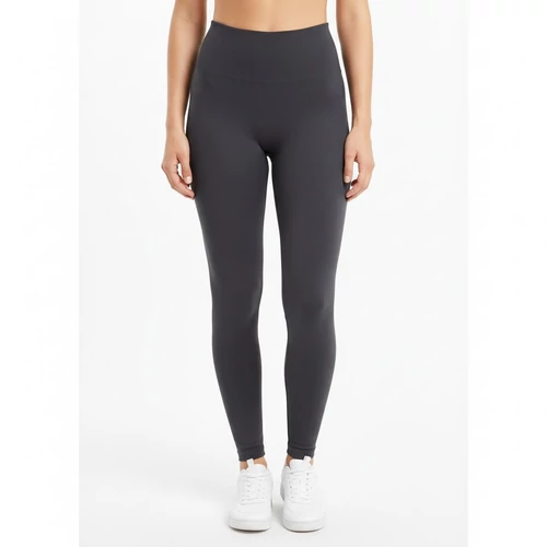 Szürke hosszú leggings meleg bundás belsővel.