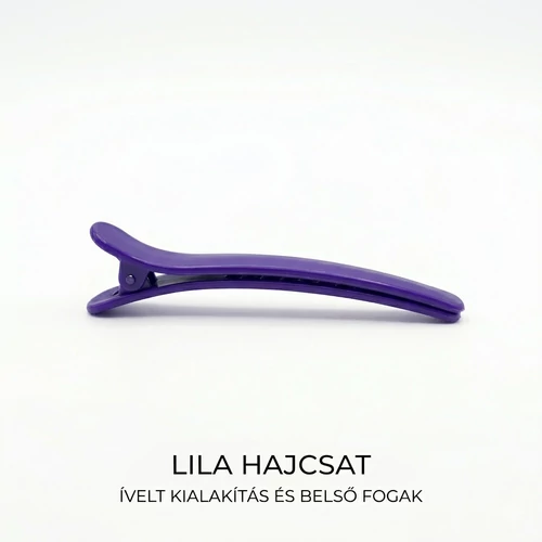 Lila 12 cm-es hajcsat