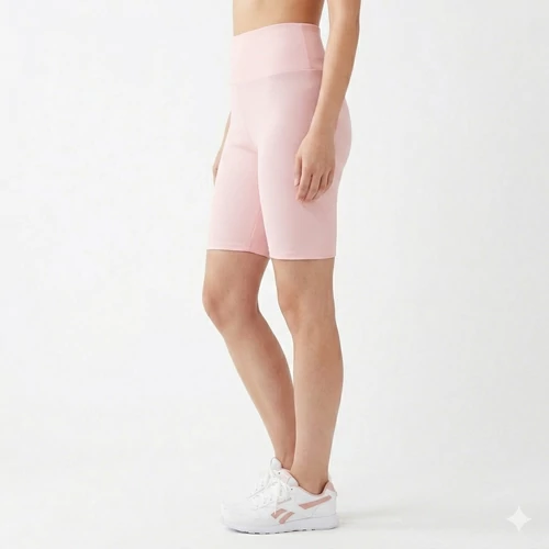 rózsaszín bordázott short modellen