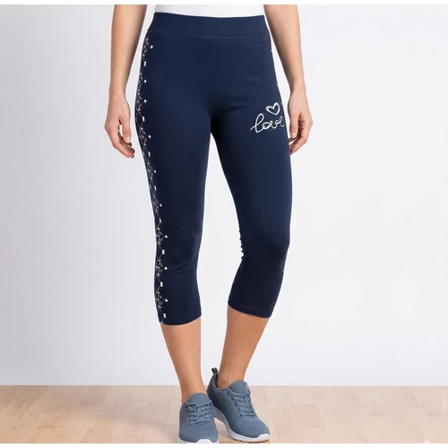 Fekete elasztikus alakformáló leggings szíves mintával