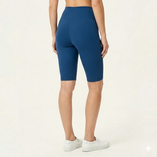 Kényelmes kék női leggings capri fazonban