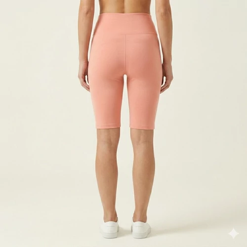 Magas derekú rózsaszín női capri leggings mindennapi viselethez