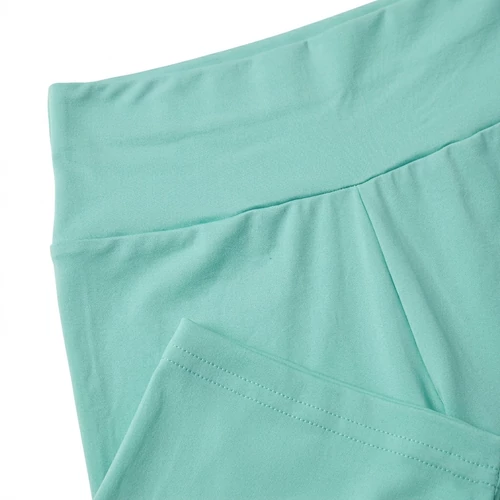 Magas derekú zöld női capri leggings mindennapi viselethez