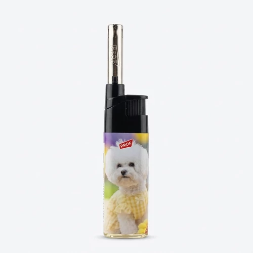 Bichon Frisé kutyás gázgyújtó 12 cm