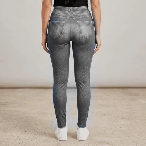 Szürke virág mintás leggings S-L