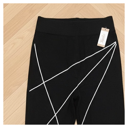Fekete fehér csíkos leggings XL-XXXL