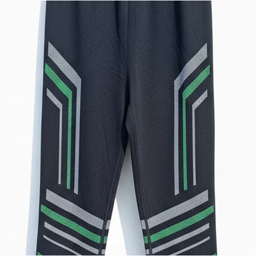 Fekete zöld csíkos leggings