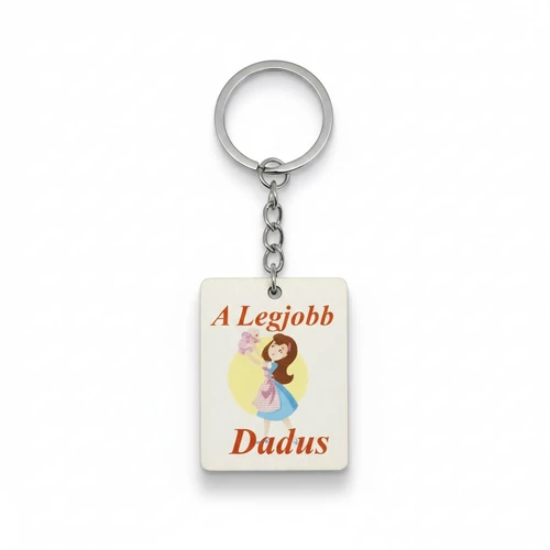 Legjobb dadus fa kulcstartó