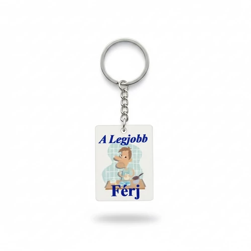 Legjobb férj fa kulcstartó