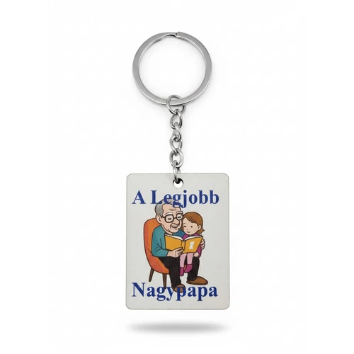 Legjobb nagymama fa kulcstartó