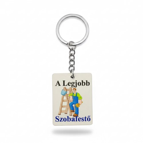 Legjobb szobafestő fa kulcstartó