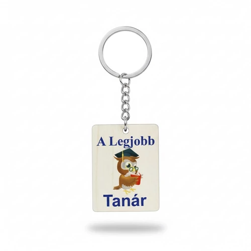 Legjobb tanár fa kulcstartó