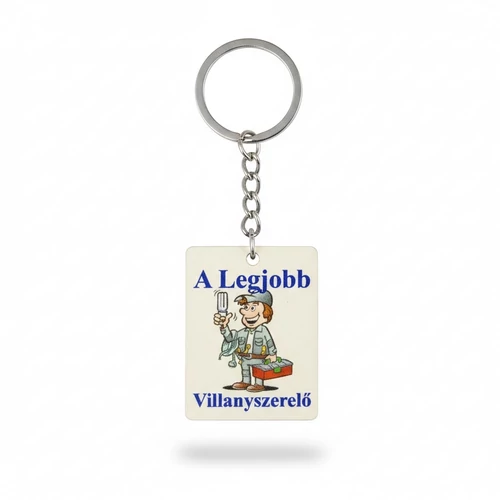Legjobb villanyszerelő fa kulcstartó