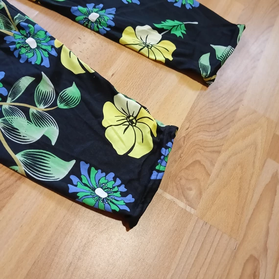 Virágmintás női nadrág, leggings.Pamut sztreccs.3XL-4XL